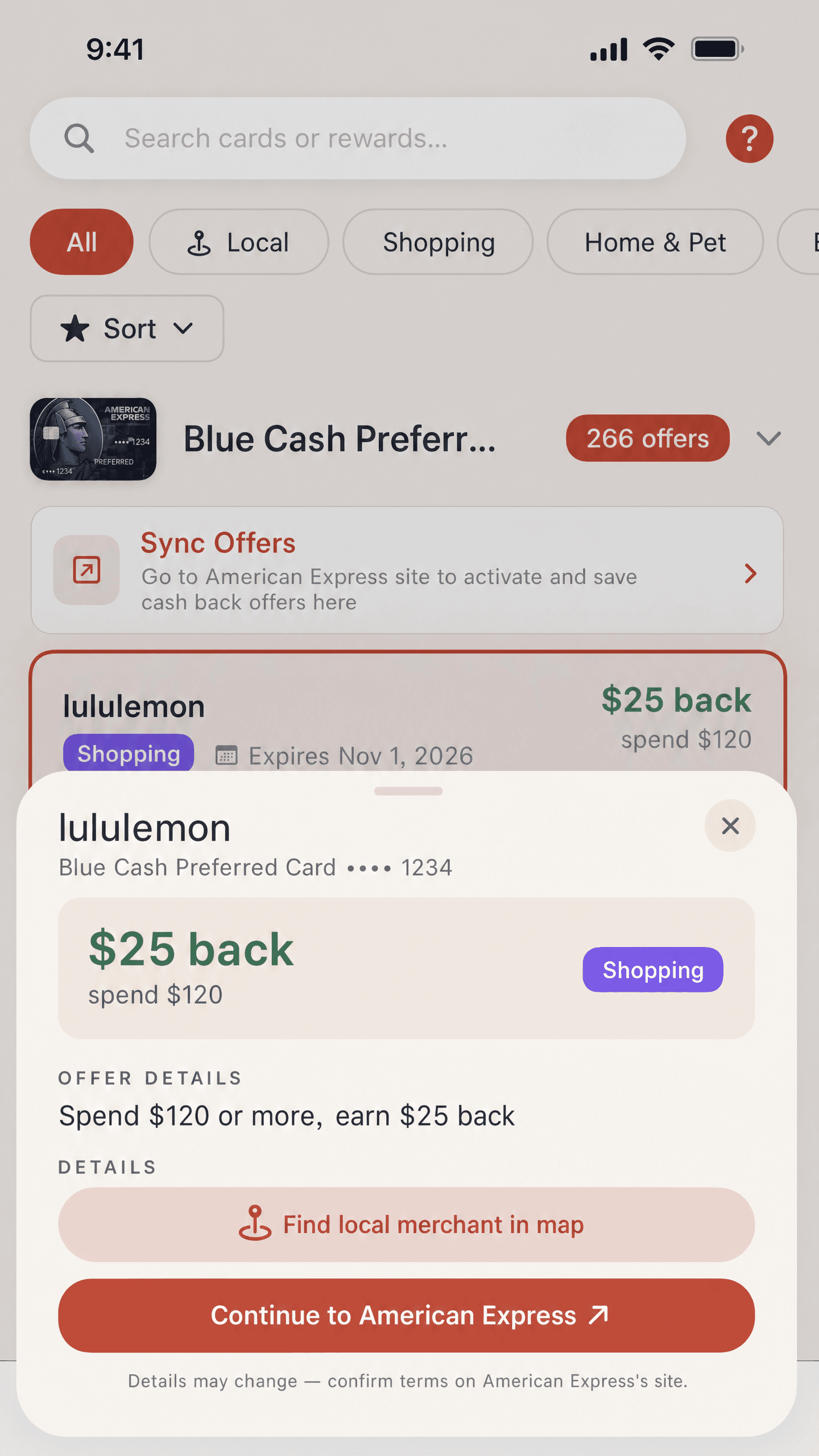 Individual offer detail